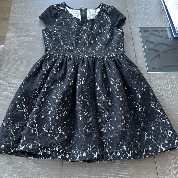 Justice Girl’s Size 10 Black Silver Dress Casual Formal Special Wear Lace EUC - Picture 6 of 12